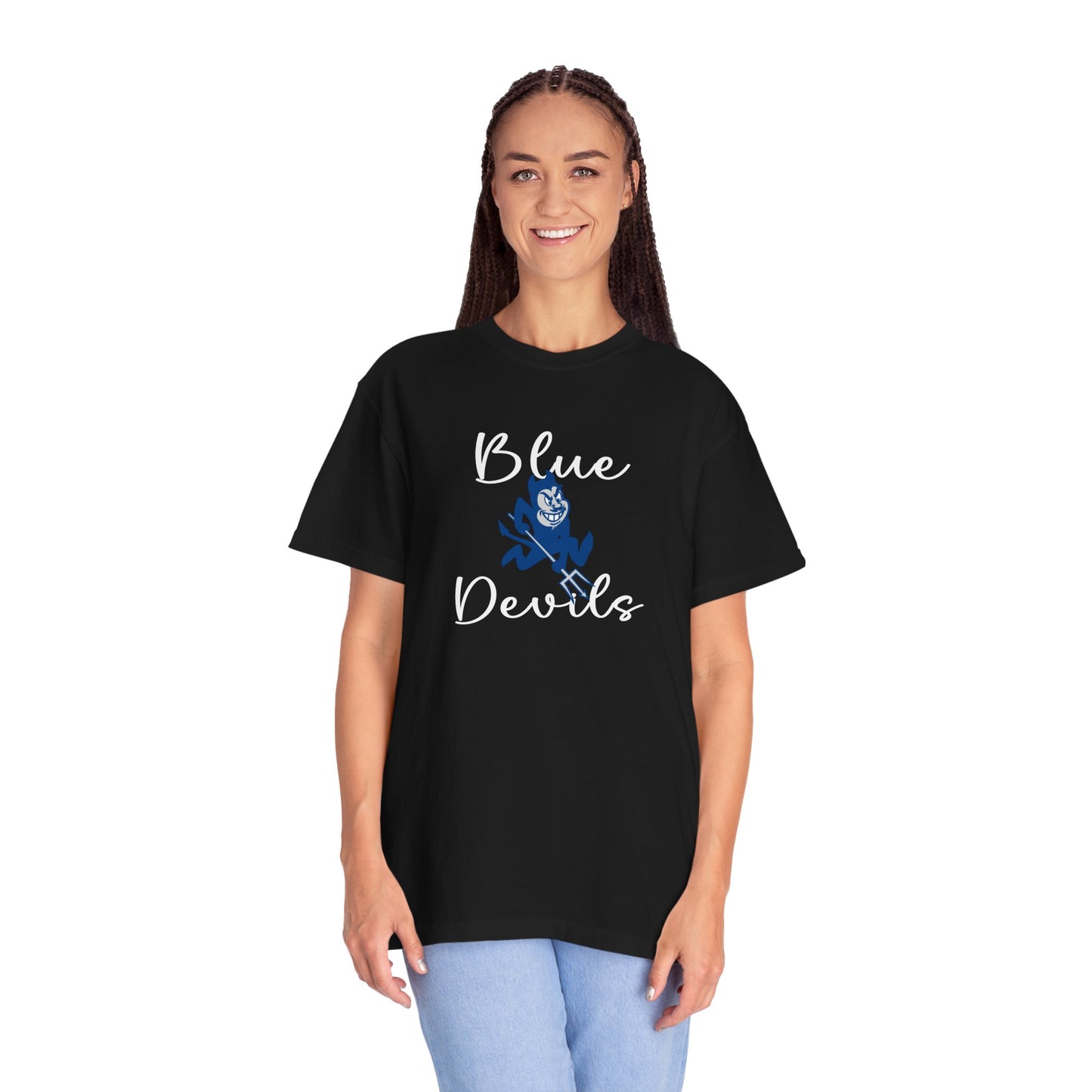 Blue Devils Retro Unisex Garment-Dyed T-Shirt