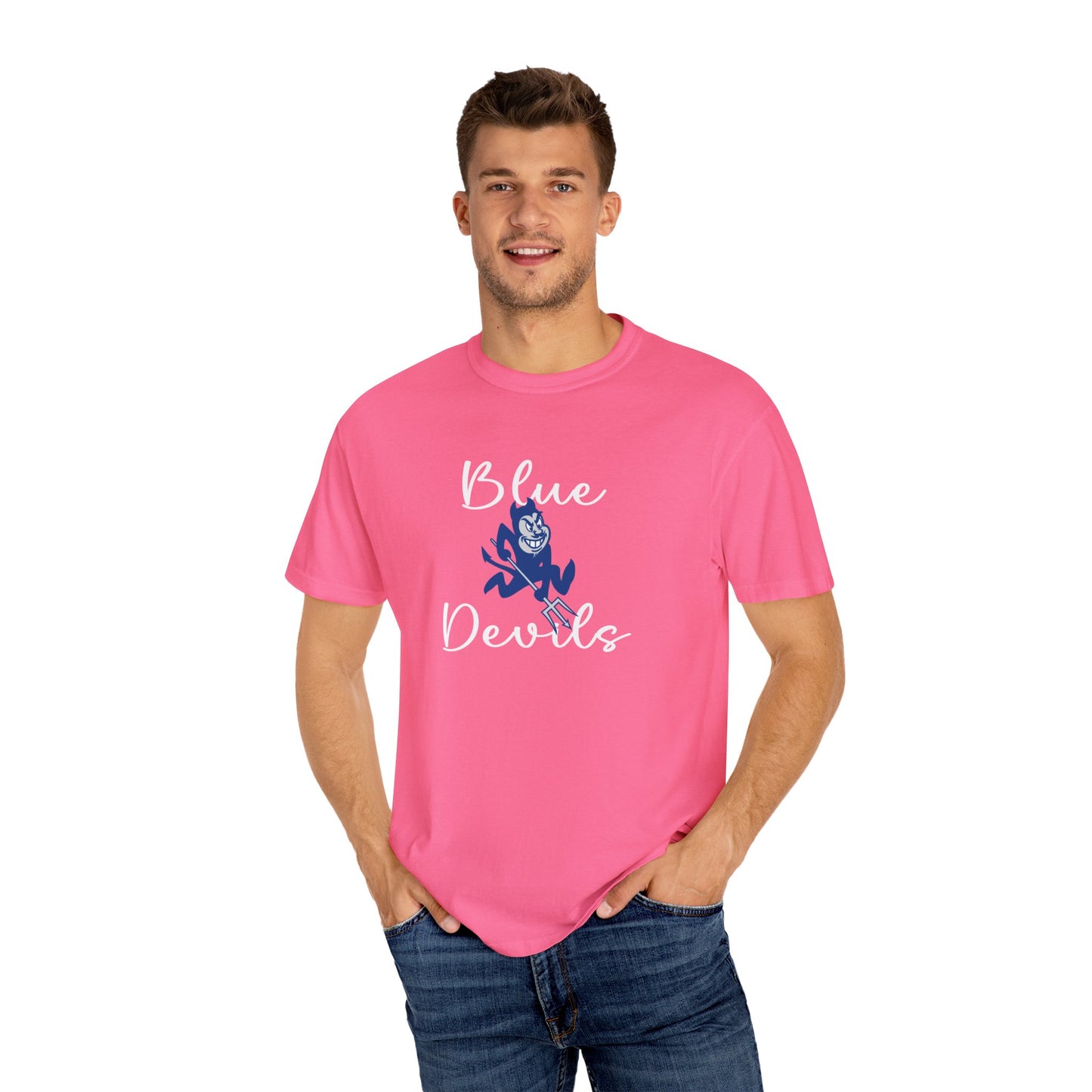 Blue Devils Retro Unisex Garment-Dyed T-Shirt