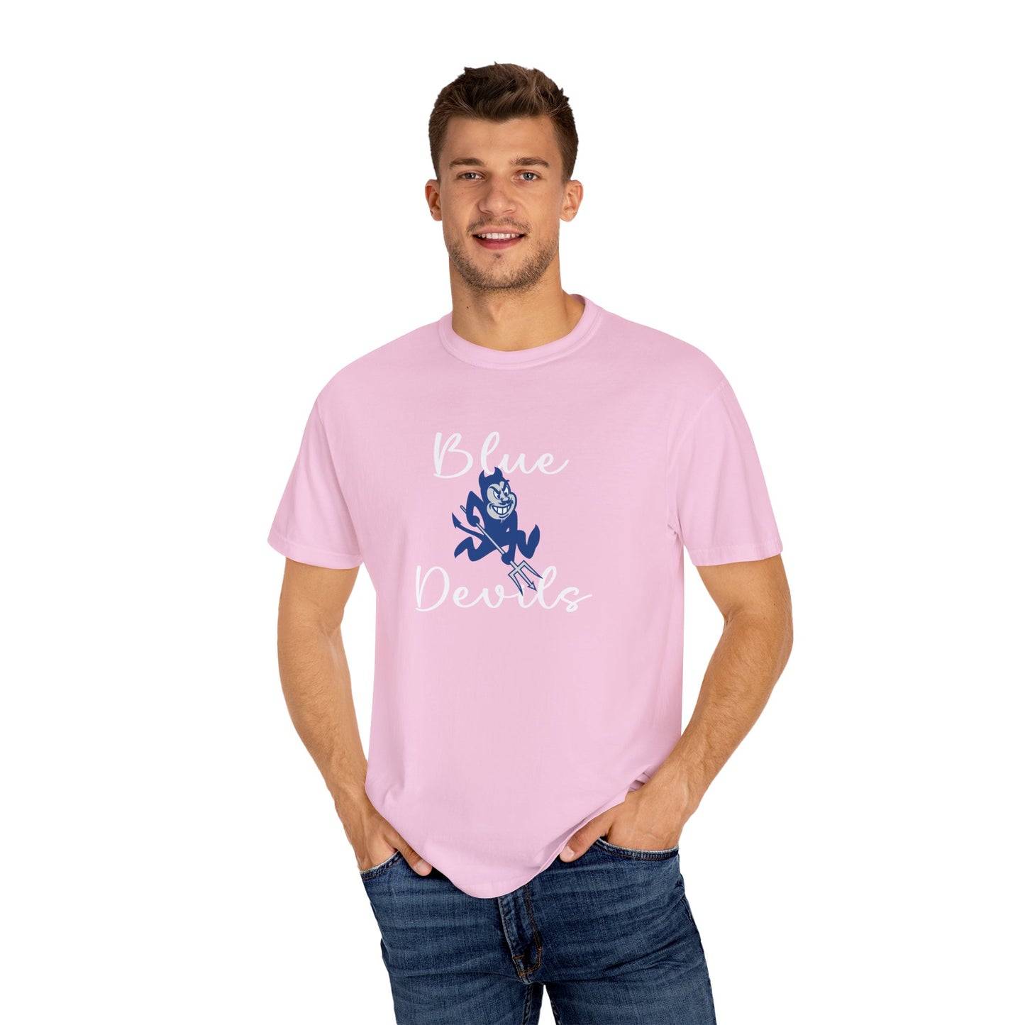 Blue Devils Retro Unisex Garment-Dyed T-Shirt