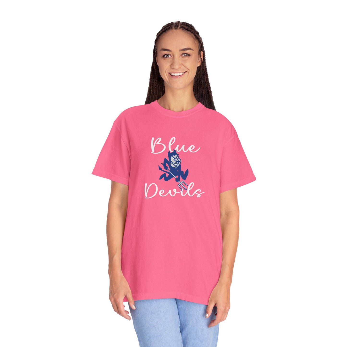 Blue Devils Retro Unisex Garment-Dyed T-Shirt