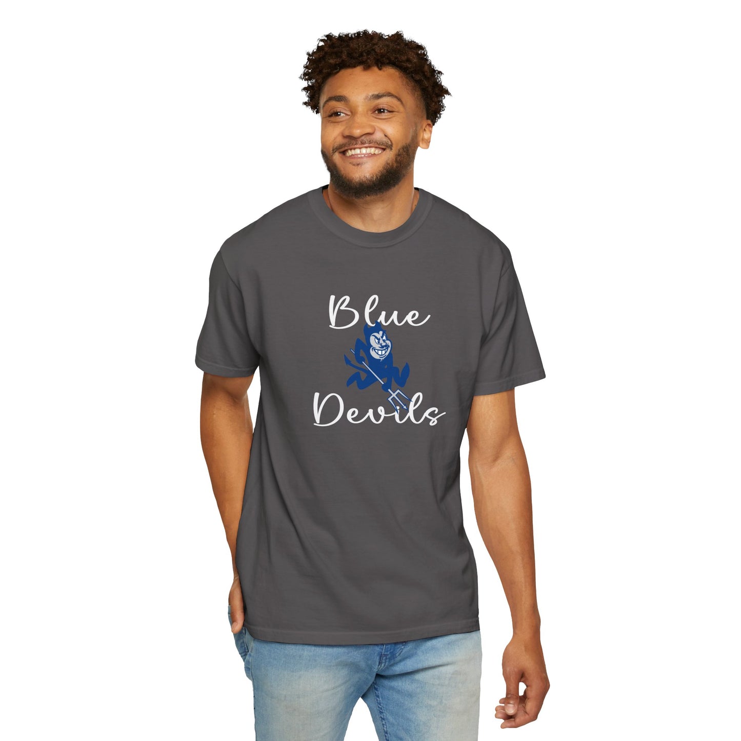 Blue Devils Retro Unisex Garment-Dyed T-Shirt