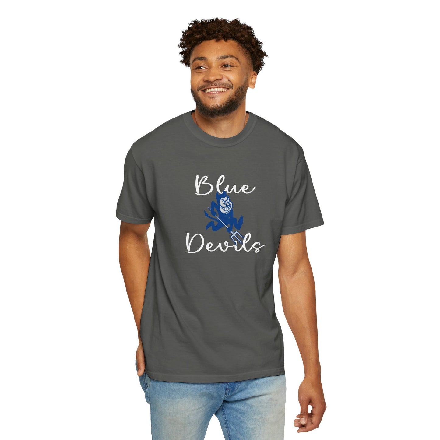 Blue Devils Retro Unisex Garment-Dyed T-Shirt