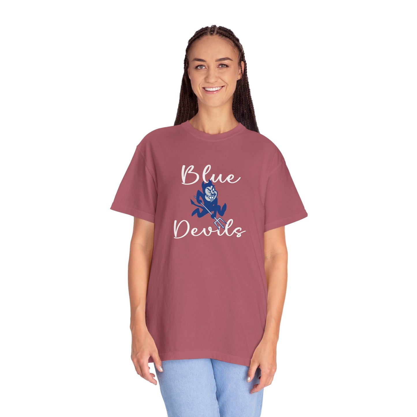 Blue Devils Retro Unisex Garment-Dyed T-Shirt