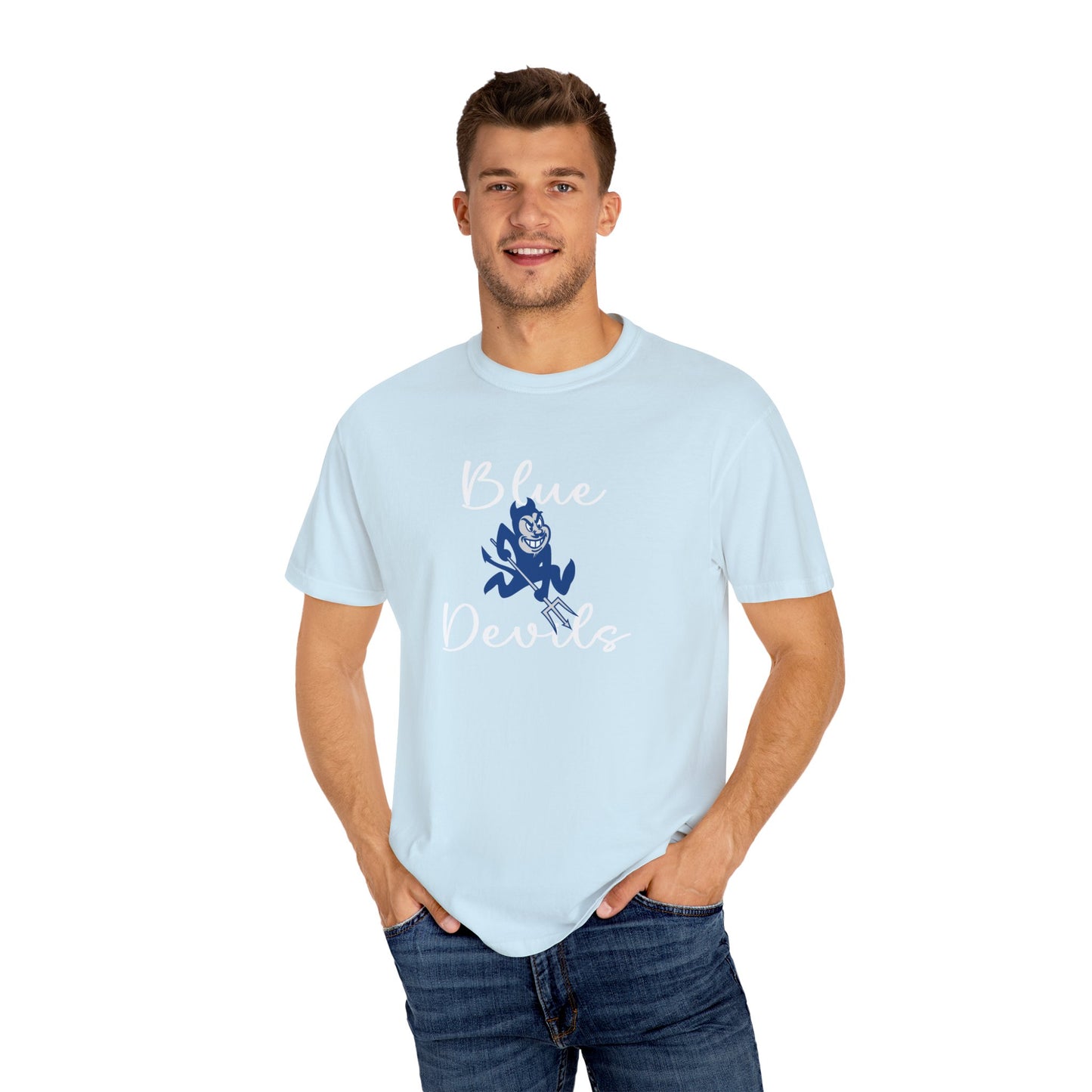 Blue Devils Retro Unisex Garment-Dyed T-Shirt