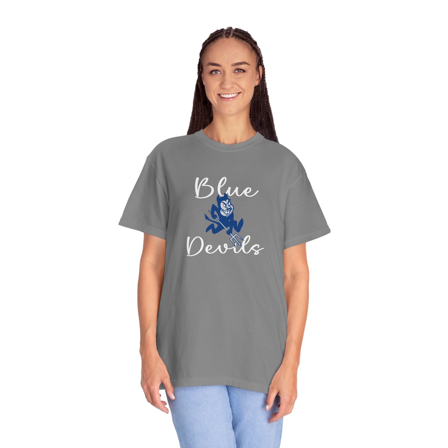 Blue Devils Retro Unisex Garment-Dyed T-Shirt