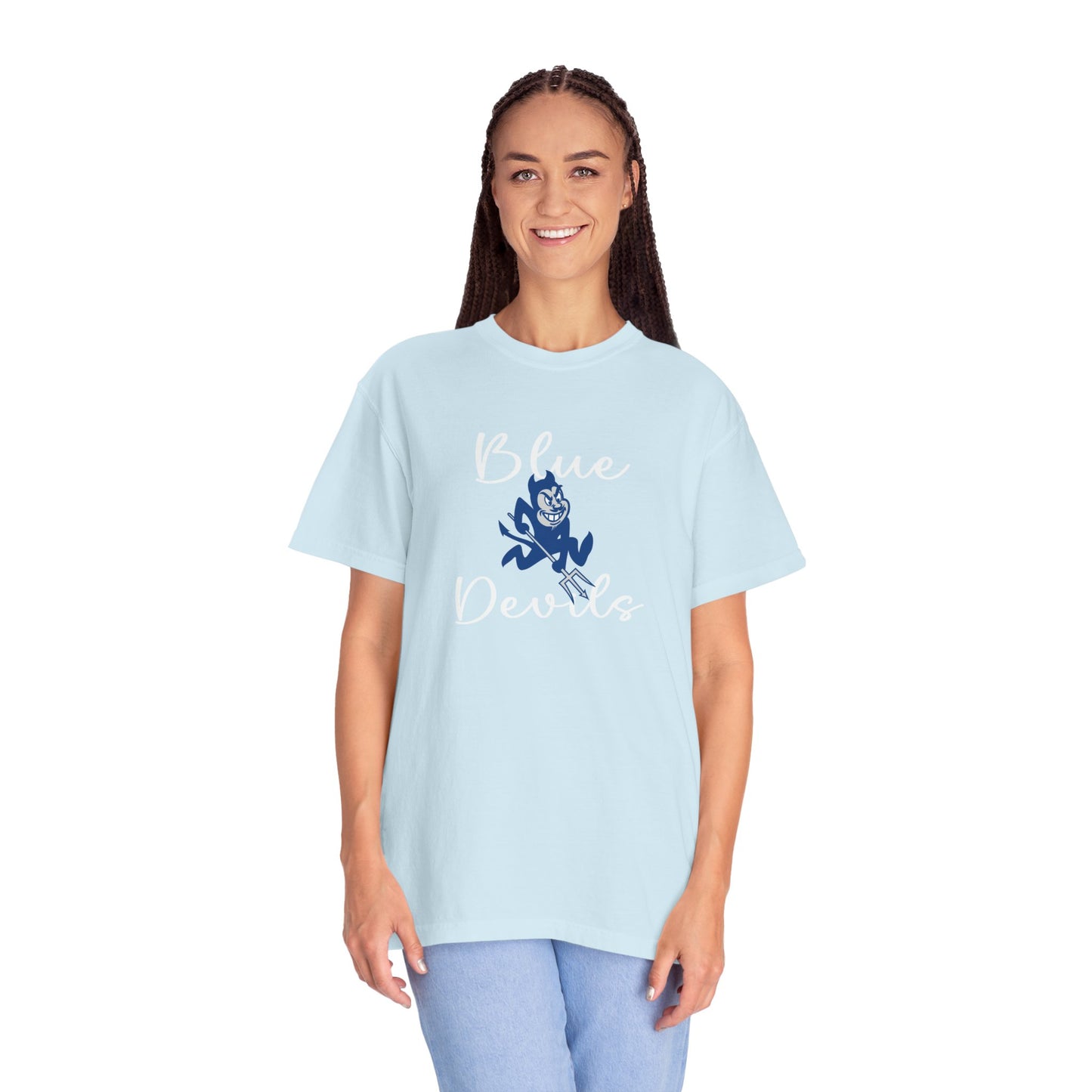 Blue Devils Retro Unisex Garment-Dyed T-Shirt