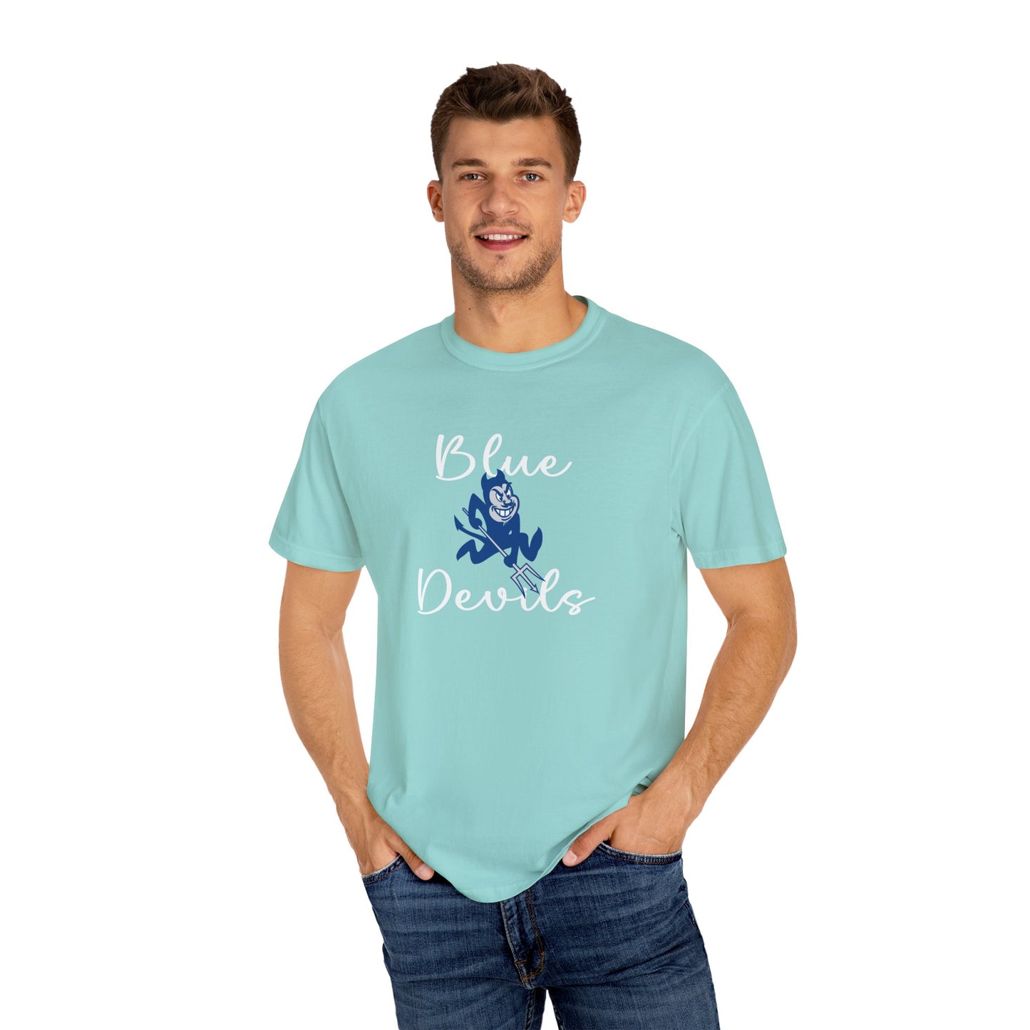 Blue Devils Retro Unisex Garment-Dyed T-Shirt