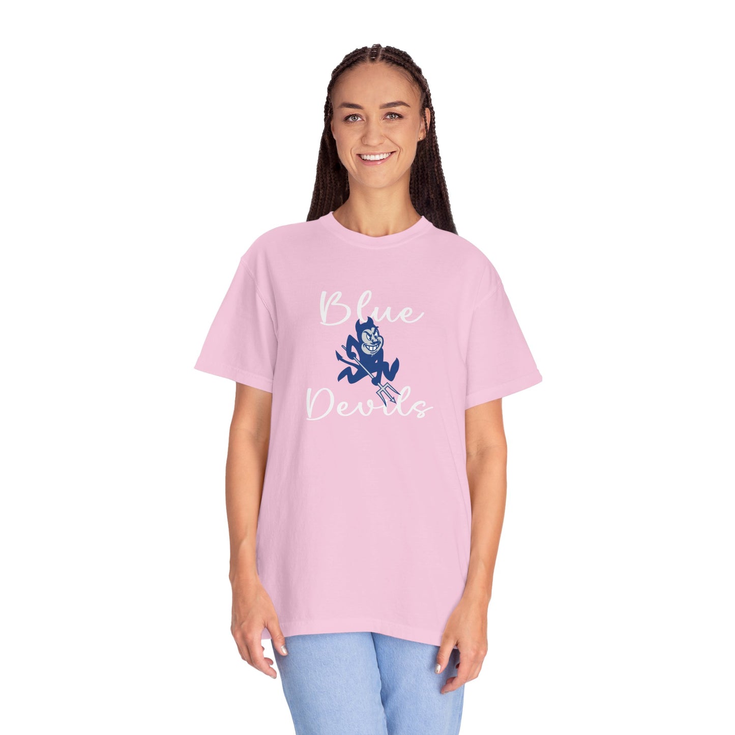 Blue Devils Retro Unisex Garment-Dyed T-Shirt