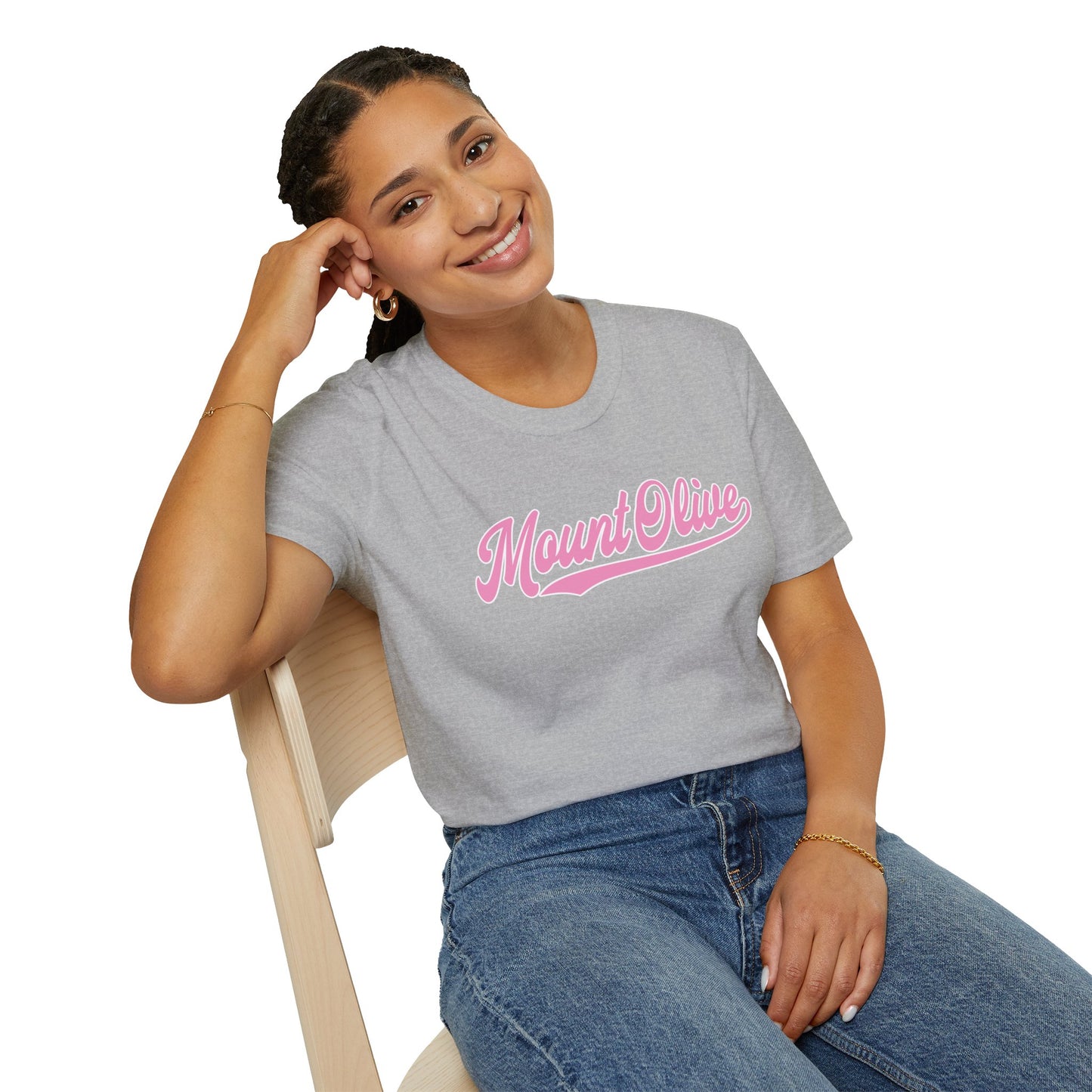 Mount Olive Unisex Softstyle T-Shirt - Baby Pink