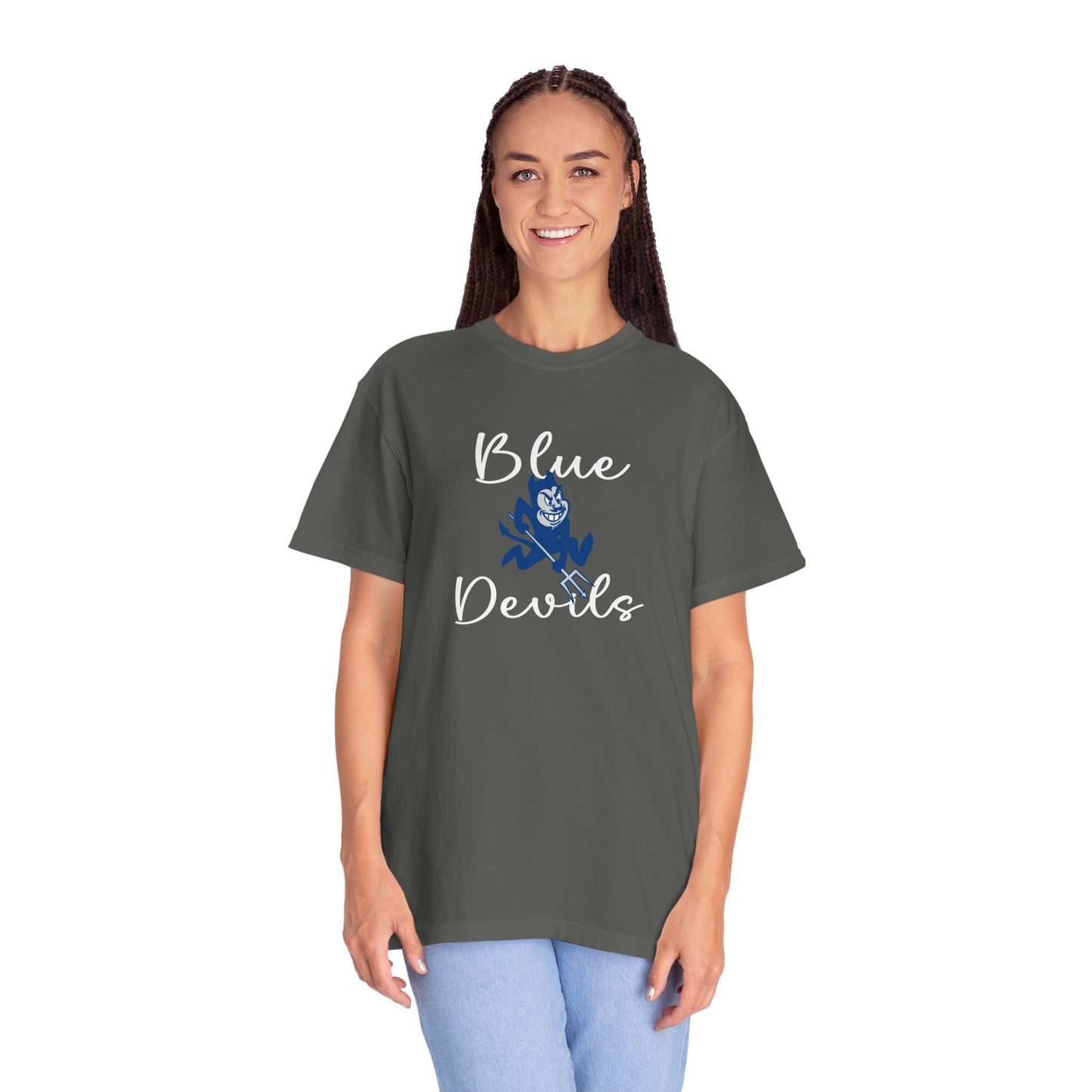 Blue Devils Retro Unisex Garment-Dyed T-Shirt