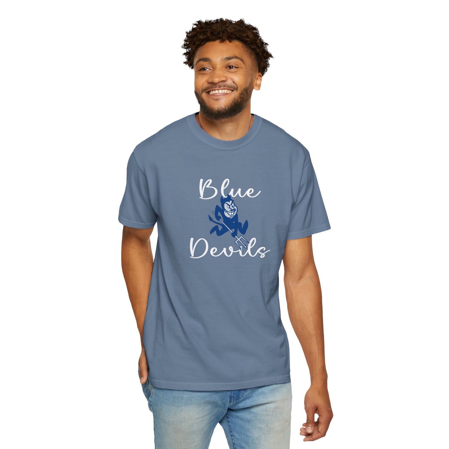 Blue Devils Retro Unisex Garment-Dyed T-Shirt