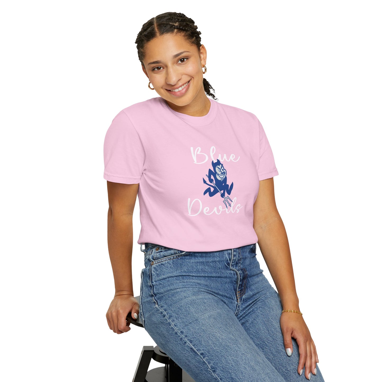 Blue Devils Retro Unisex Garment-Dyed T-Shirt
