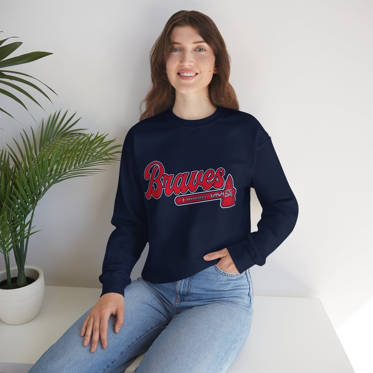 Morris Braves Heavy Blend™ Crewneck Sweatshirt