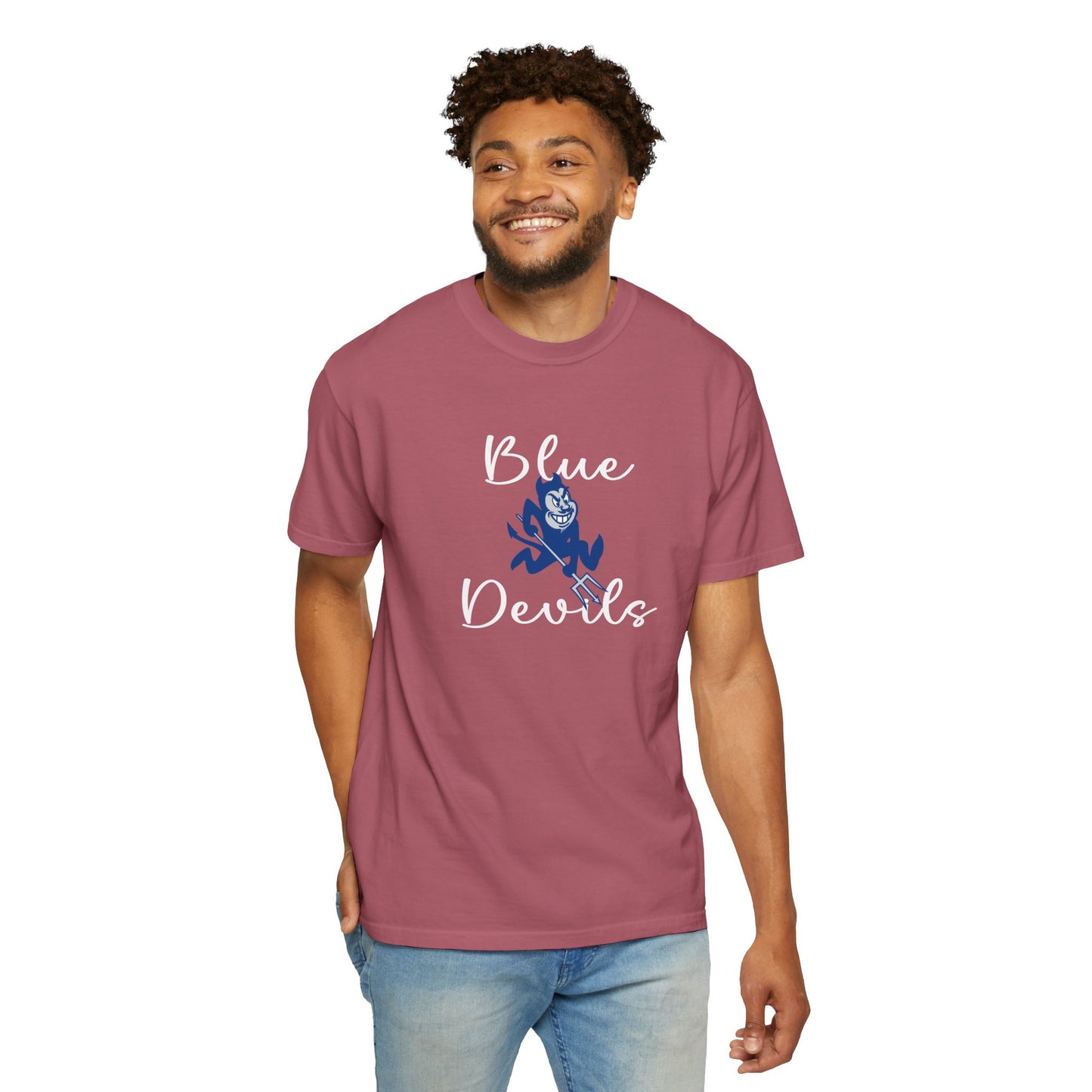 Blue Devils Retro Unisex Garment-Dyed T-Shirt