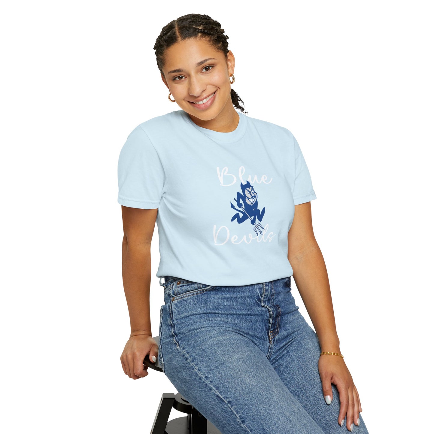 Blue Devils Retro Unisex Garment-Dyed T-Shirt