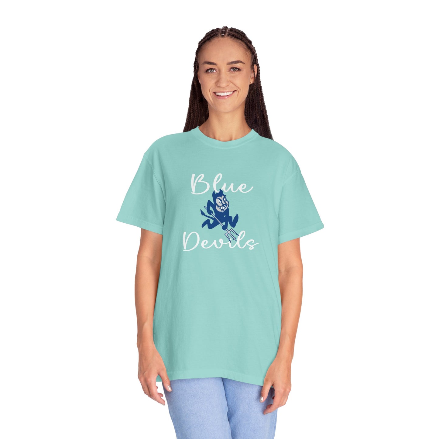 Blue Devils Retro Unisex Garment-Dyed T-Shirt