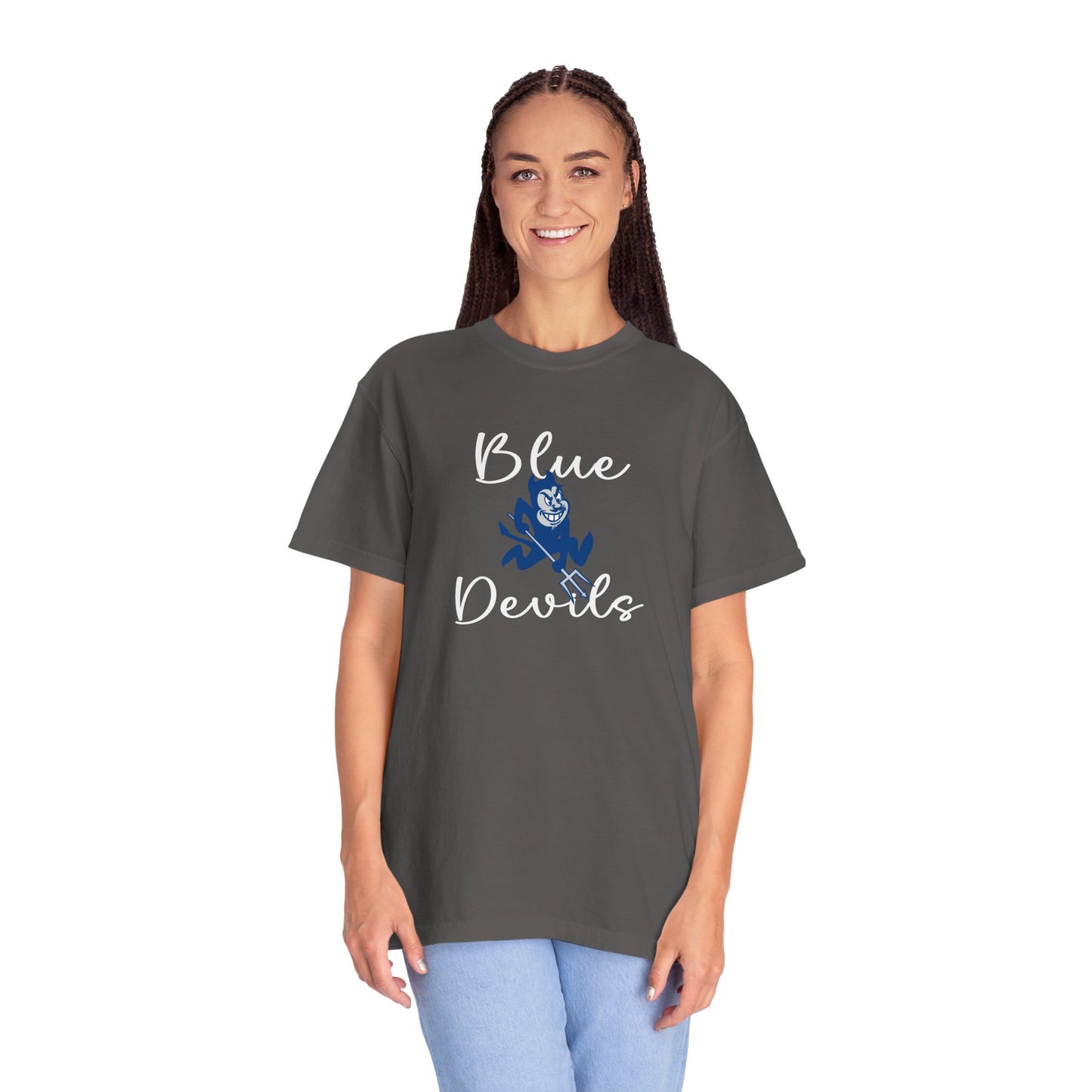Blue Devils Retro Unisex Garment-Dyed T-Shirt