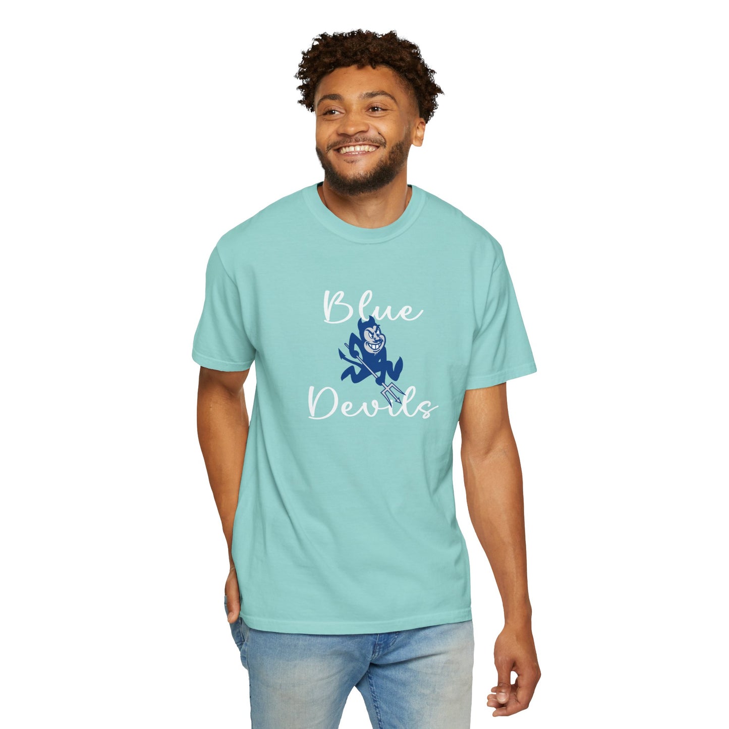 Blue Devils Retro Unisex Garment-Dyed T-Shirt