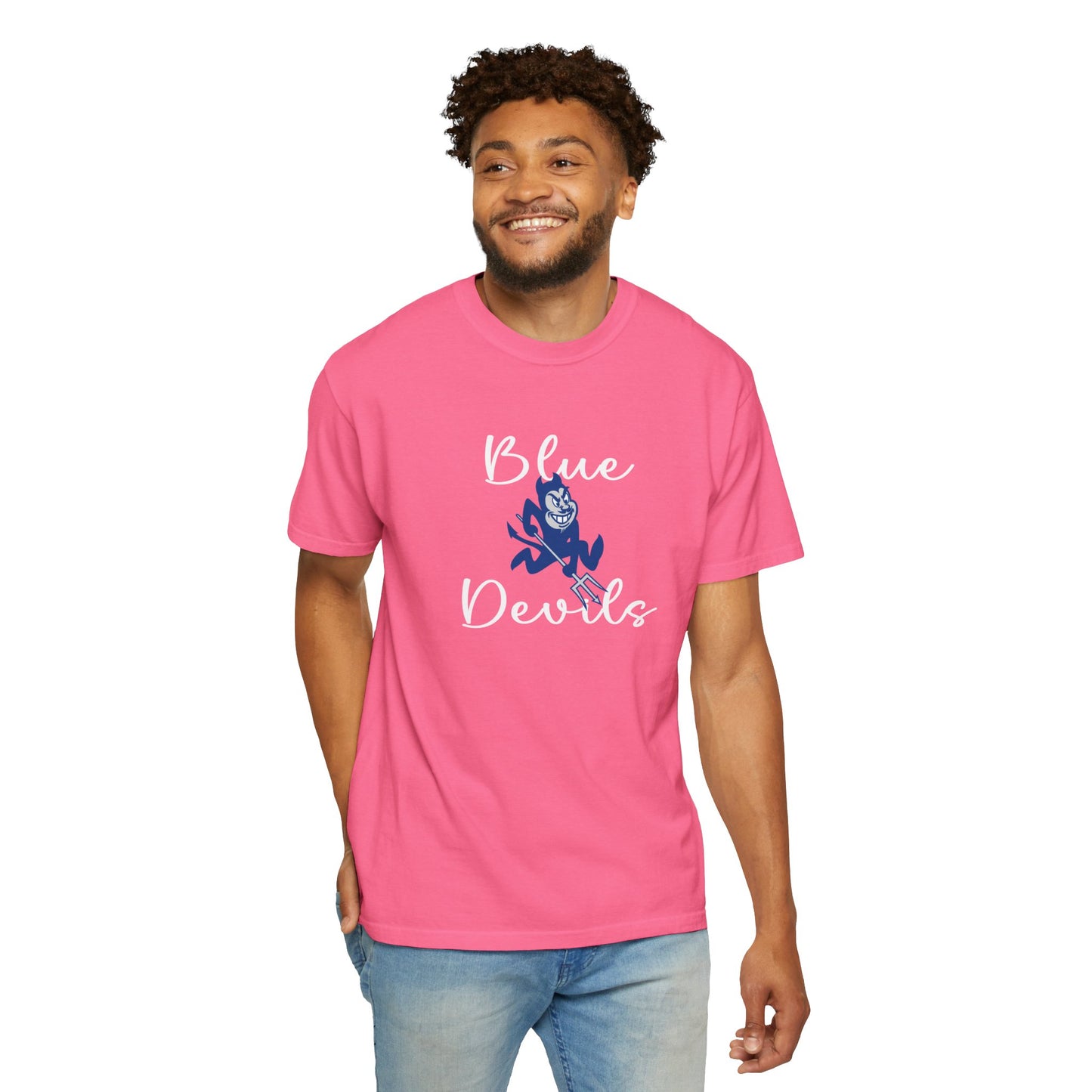 Blue Devils Retro Unisex Garment-Dyed T-Shirt