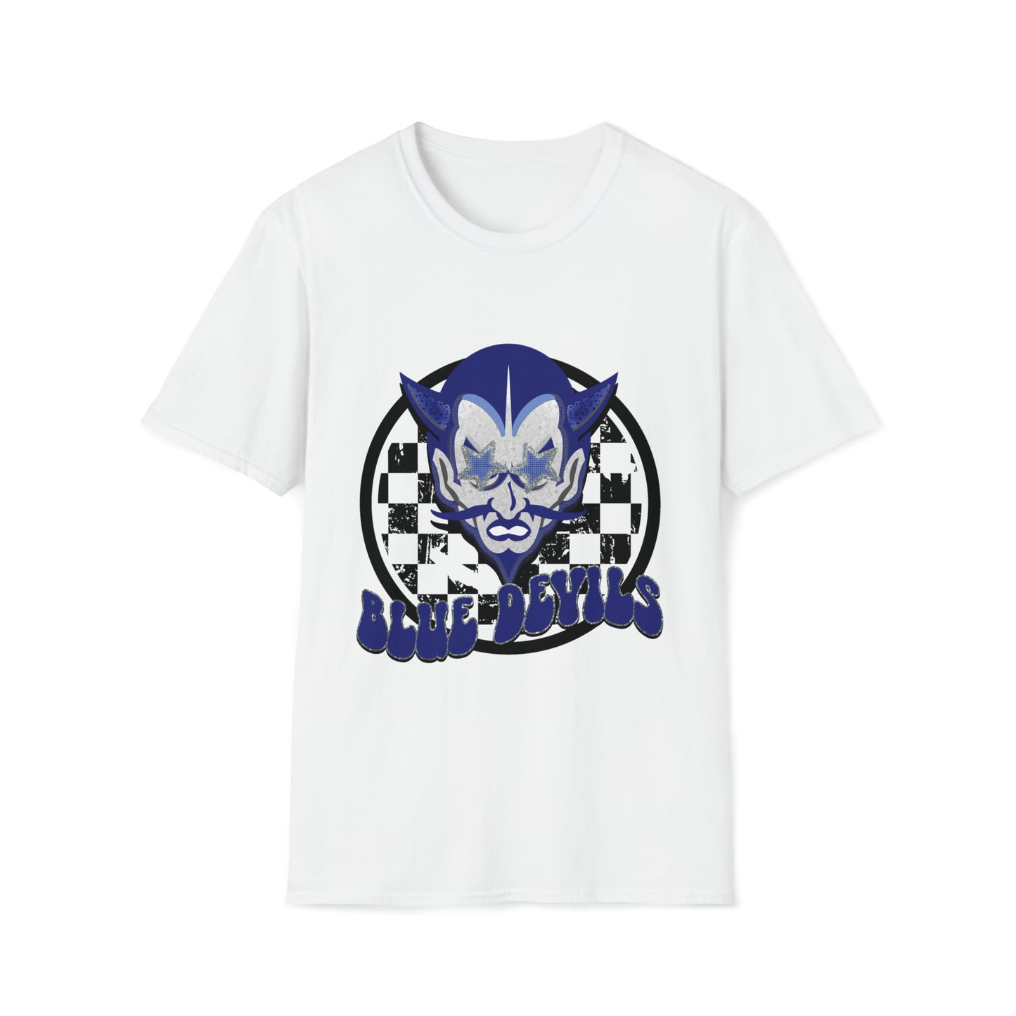 Blue Devils Checker Mascot Tee