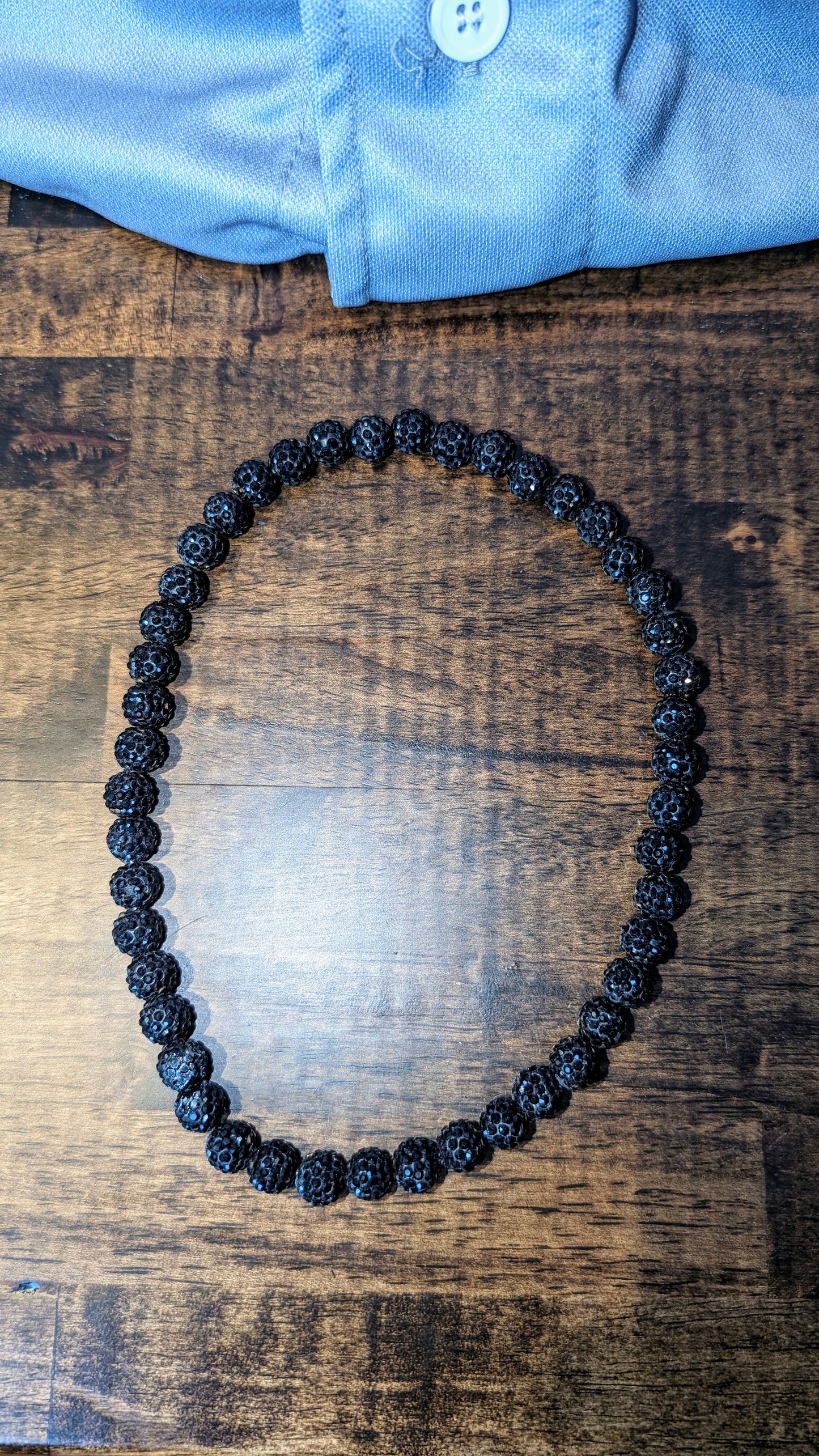 Blackout Bling Bead Necklace