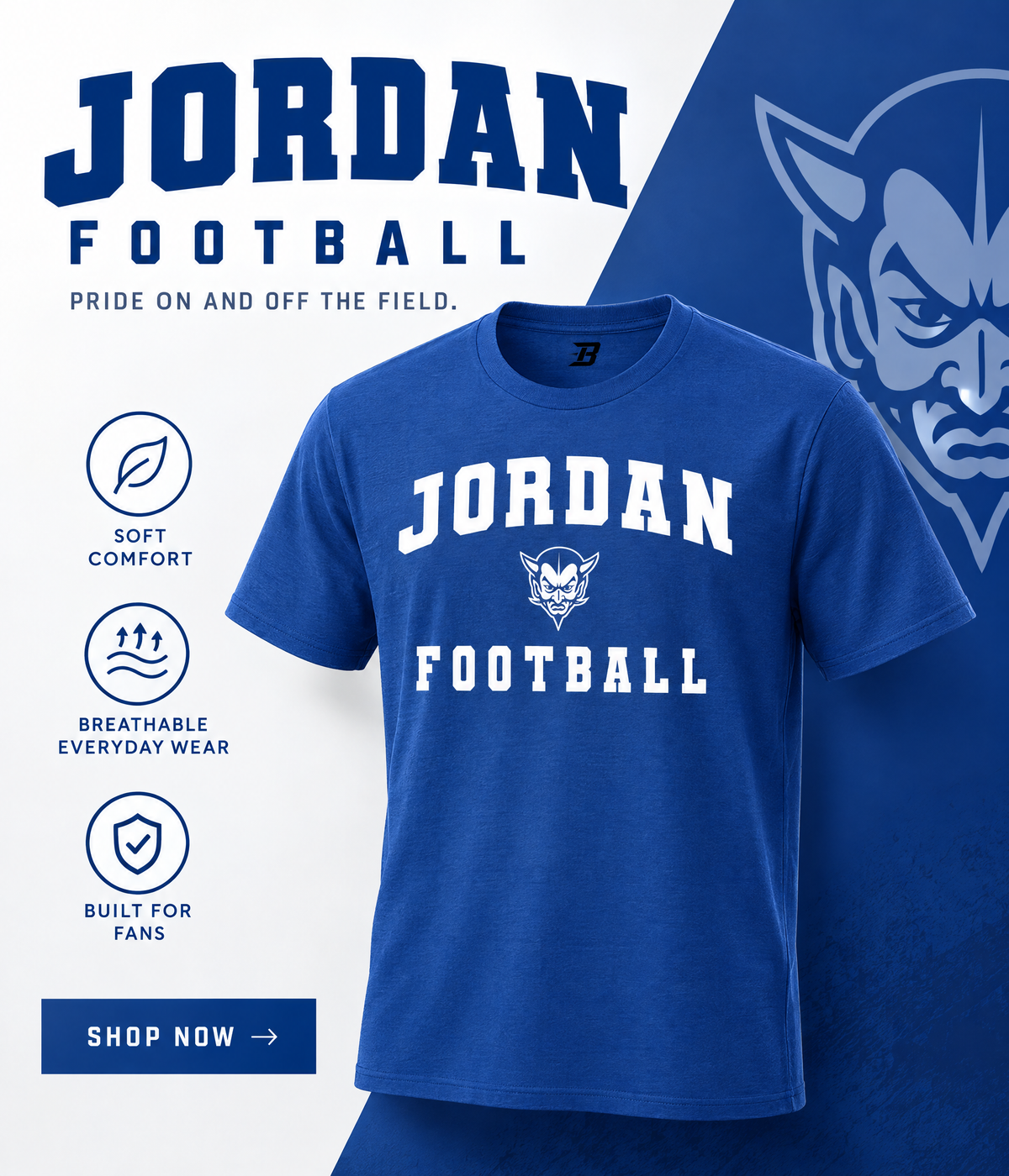 Jordan Football Triblend Tee