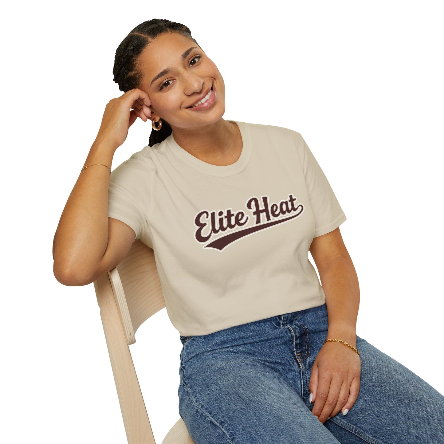 Elite Heat T-Shirt — Retro Script Athletic Tee