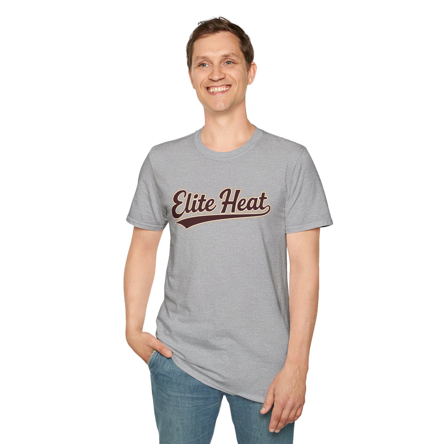 Elite Heat T-Shirt — Retro Script Athletic Tee