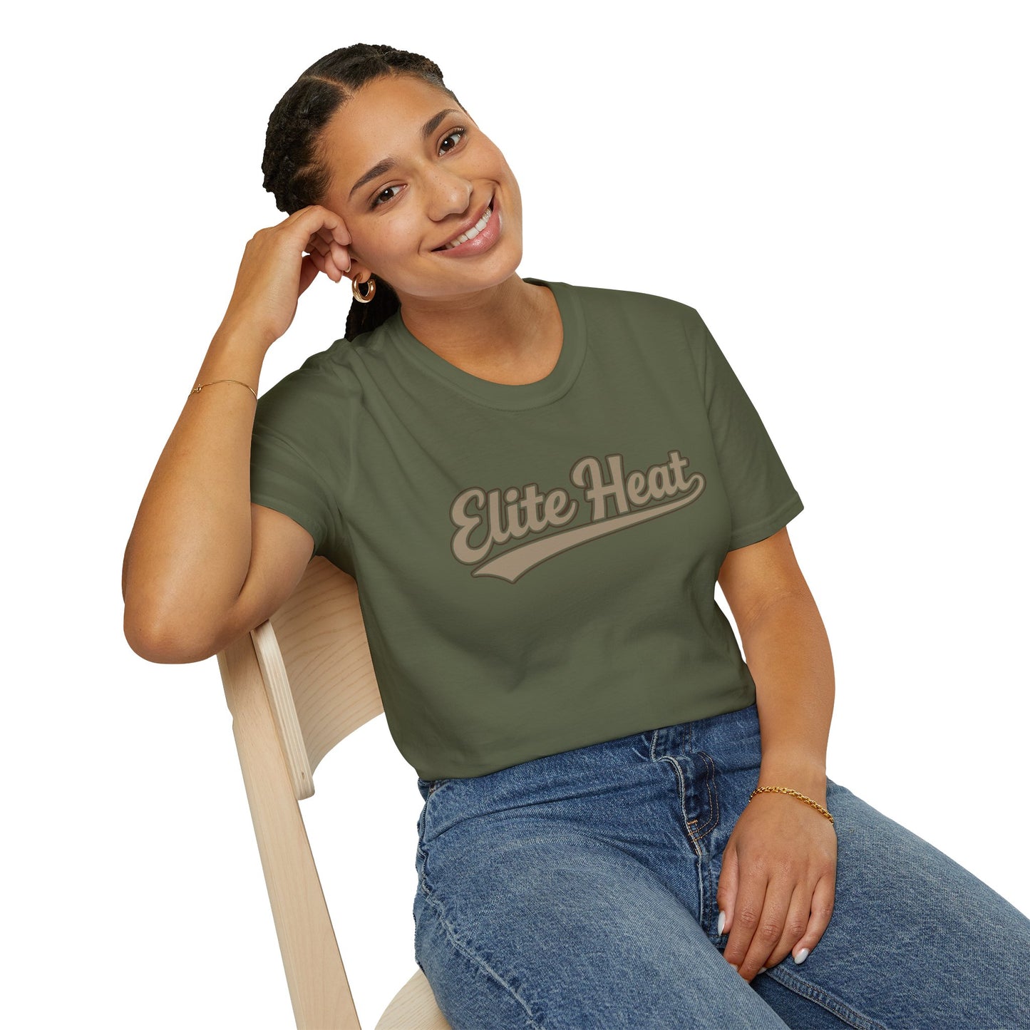 Elite Heat T-Shirt — Retro Script Athletic Tee