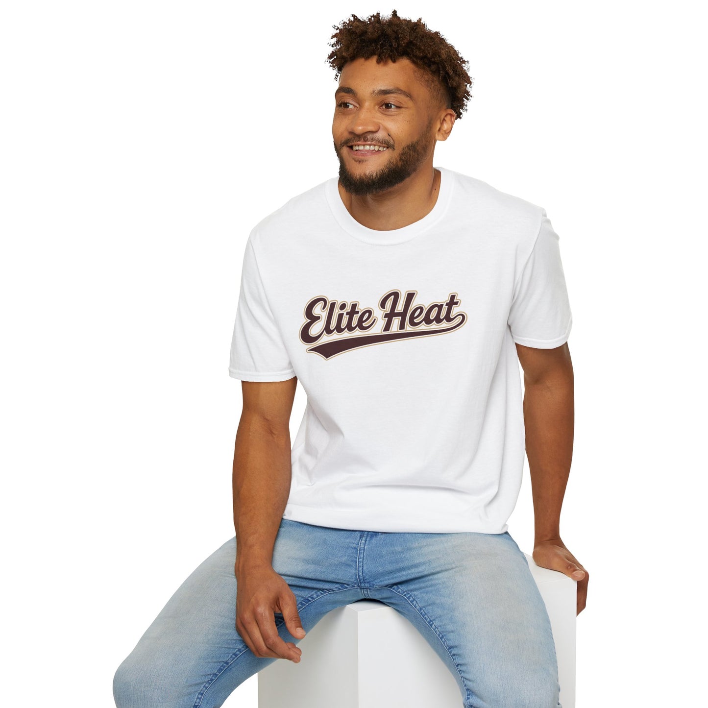 Elite Heat T-Shirt — Retro Script Athletic Tee