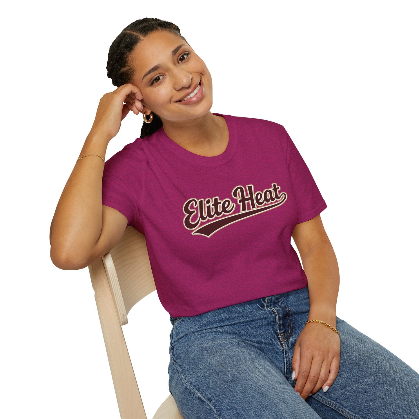 Elite Heat T-Shirt — Retro Script Athletic Tee