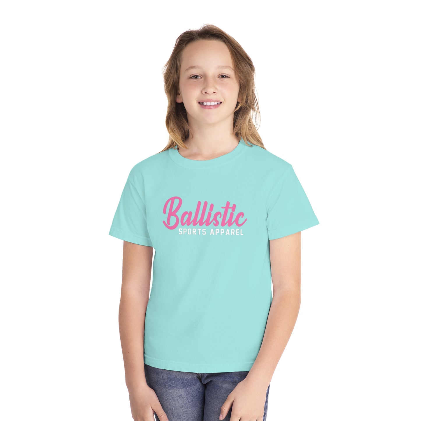 Ballistic Pink Logo Youth Midweight Tee