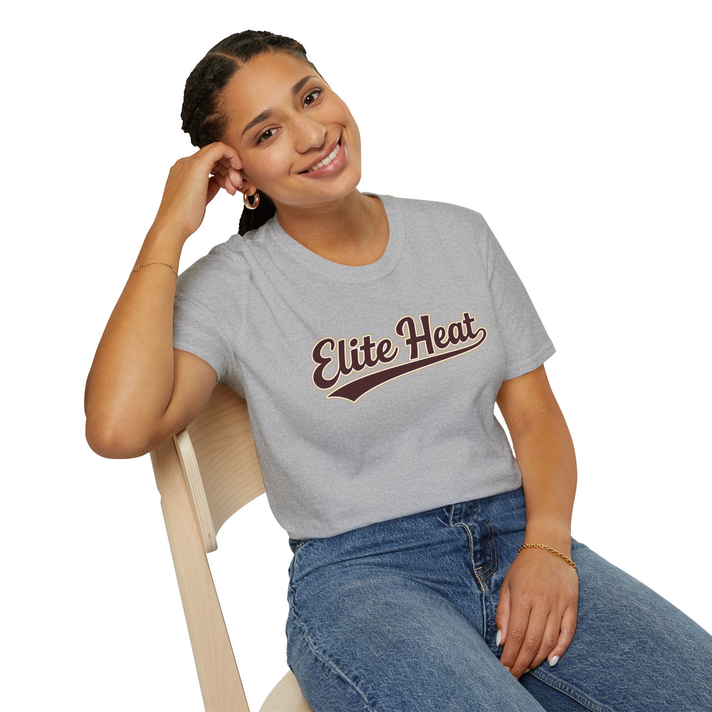 Elite Heat T-Shirt — Retro Script Athletic Tee