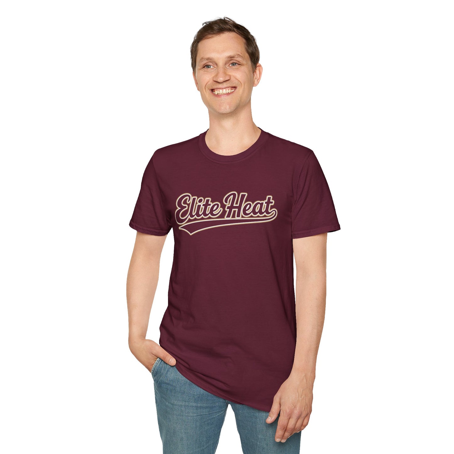 Elite Heat T-Shirt — Retro Script Athletic Tee