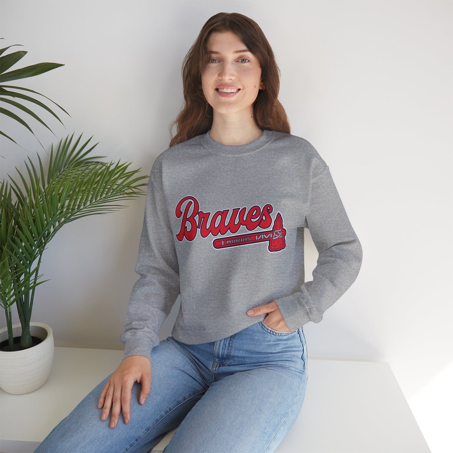 Morris Braves Heavy Blend™ Crewneck Sweatshirt