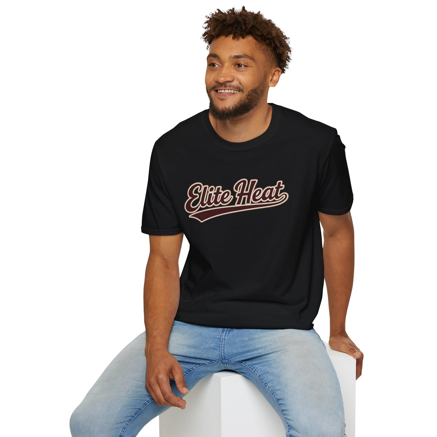 Elite Heat T-Shirt — Retro Script Athletic Tee