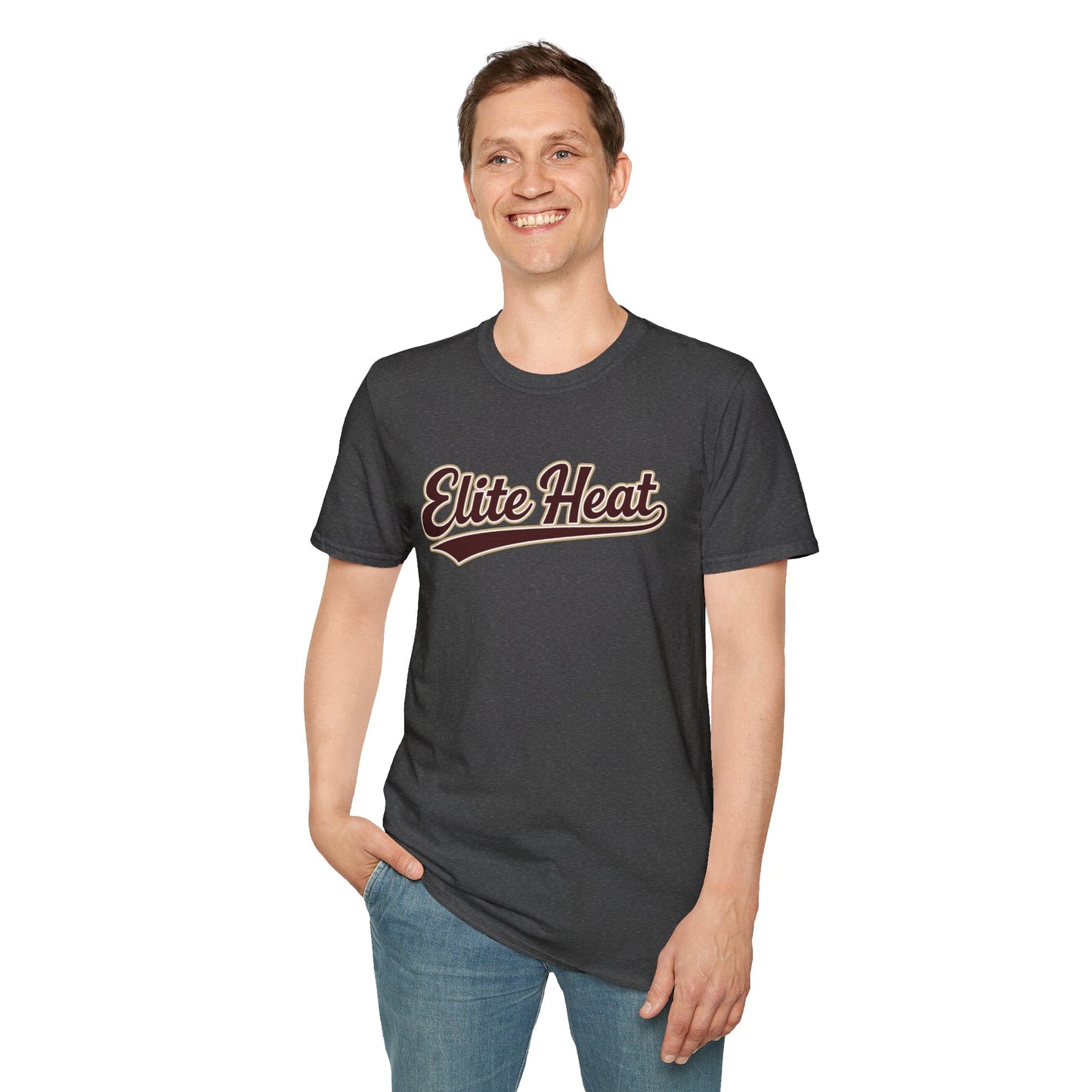 Elite Heat T-Shirt — Retro Script Athletic Tee
