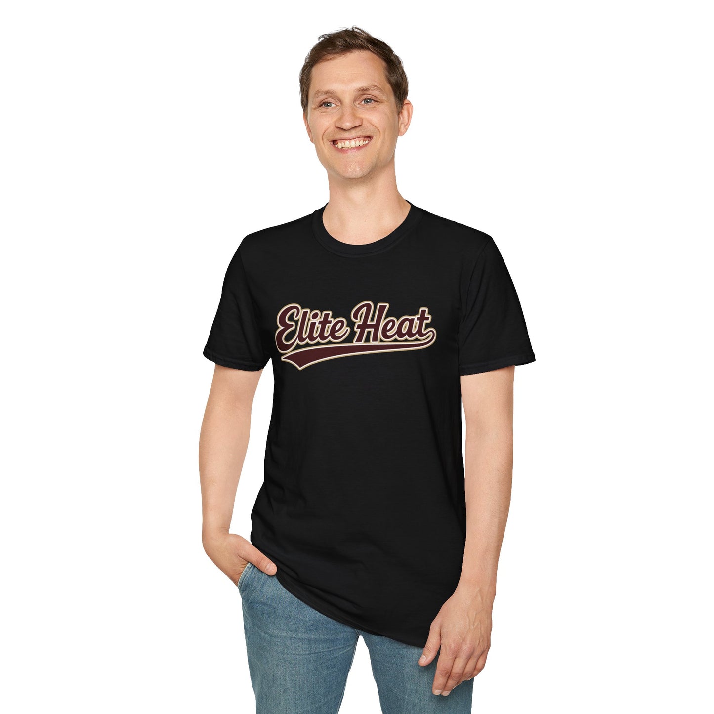 Elite Heat T-Shirt — Retro Script Athletic Tee