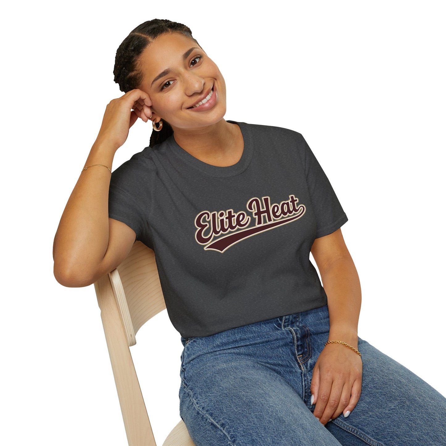 Elite Heat T-Shirt — Retro Script Athletic Tee
