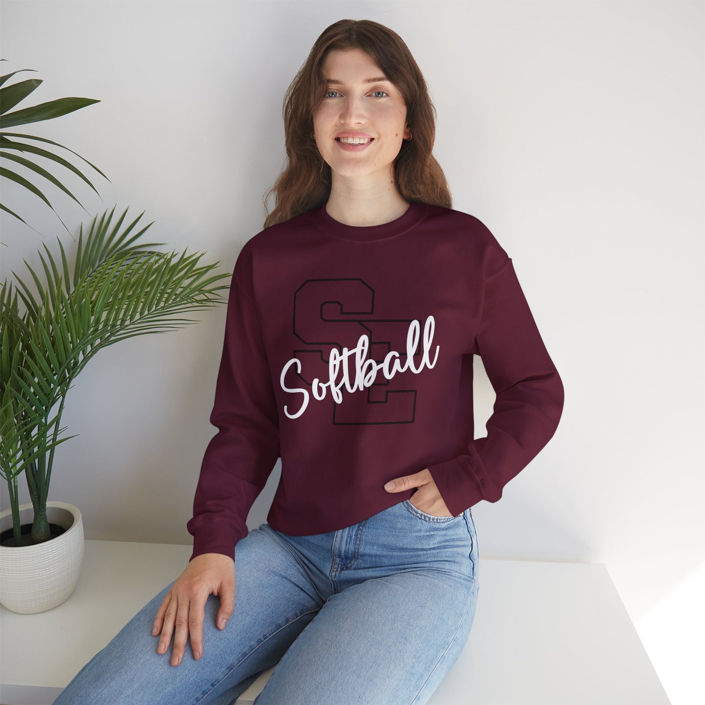 SE Softball Heavy Blend™ Crewneck Sweatshirt