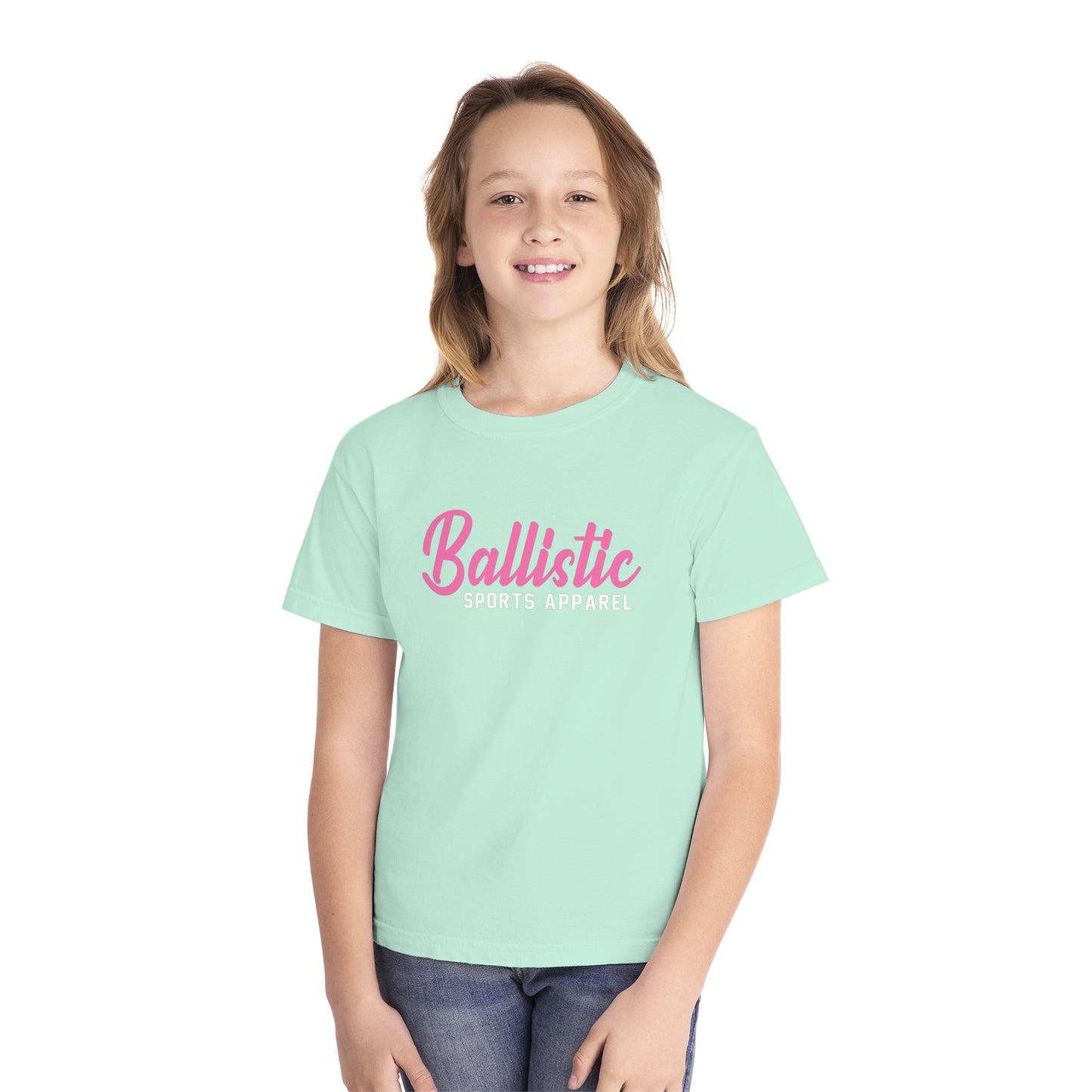 Ballistic Pink Logo Youth Midweight Tee