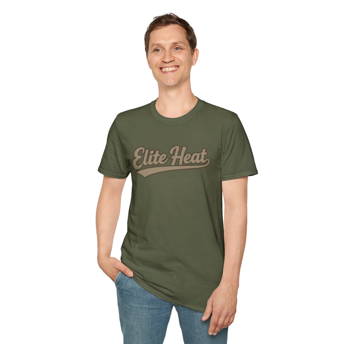 Elite Heat T-Shirt — Retro Script Athletic Tee