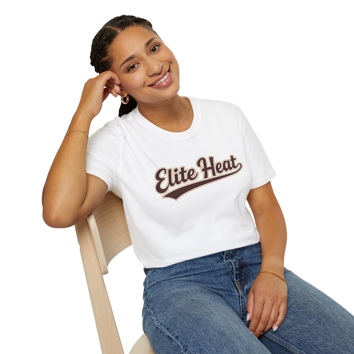Elite Heat T-Shirt — Retro Script Athletic Tee