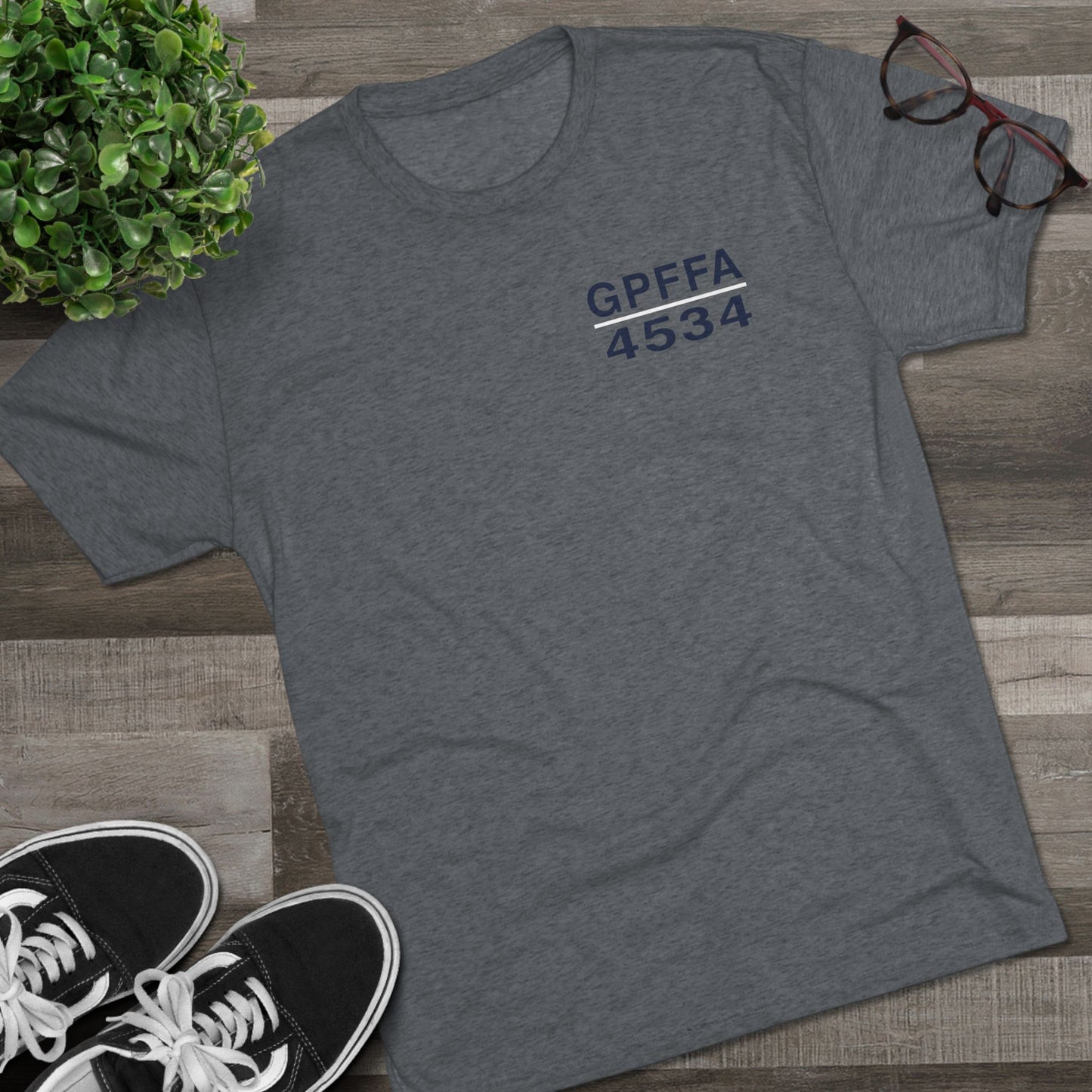 GPFFA Classic Blue Tri-Blend Crew Tee