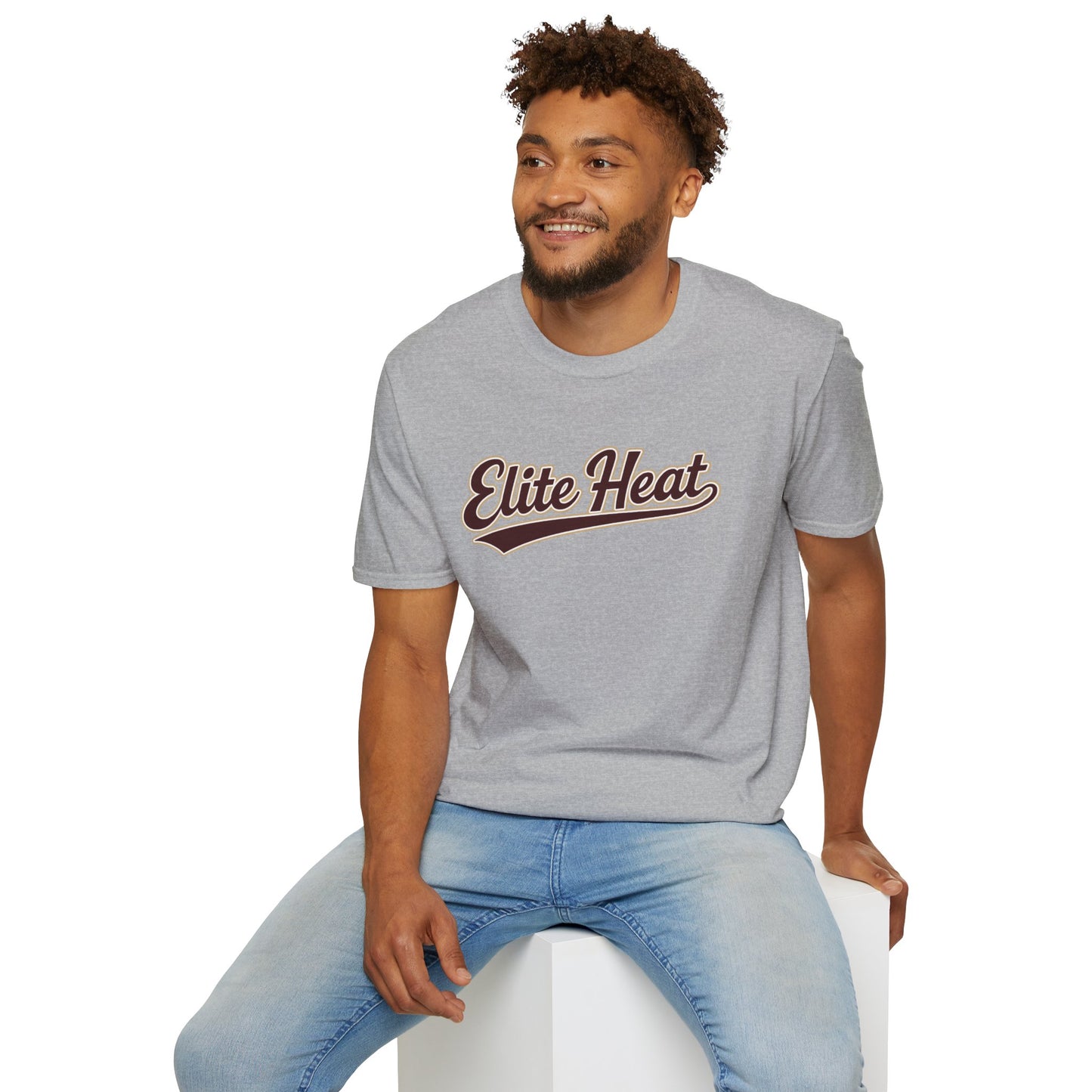 Elite Heat T-Shirt — Retro Script Athletic Tee