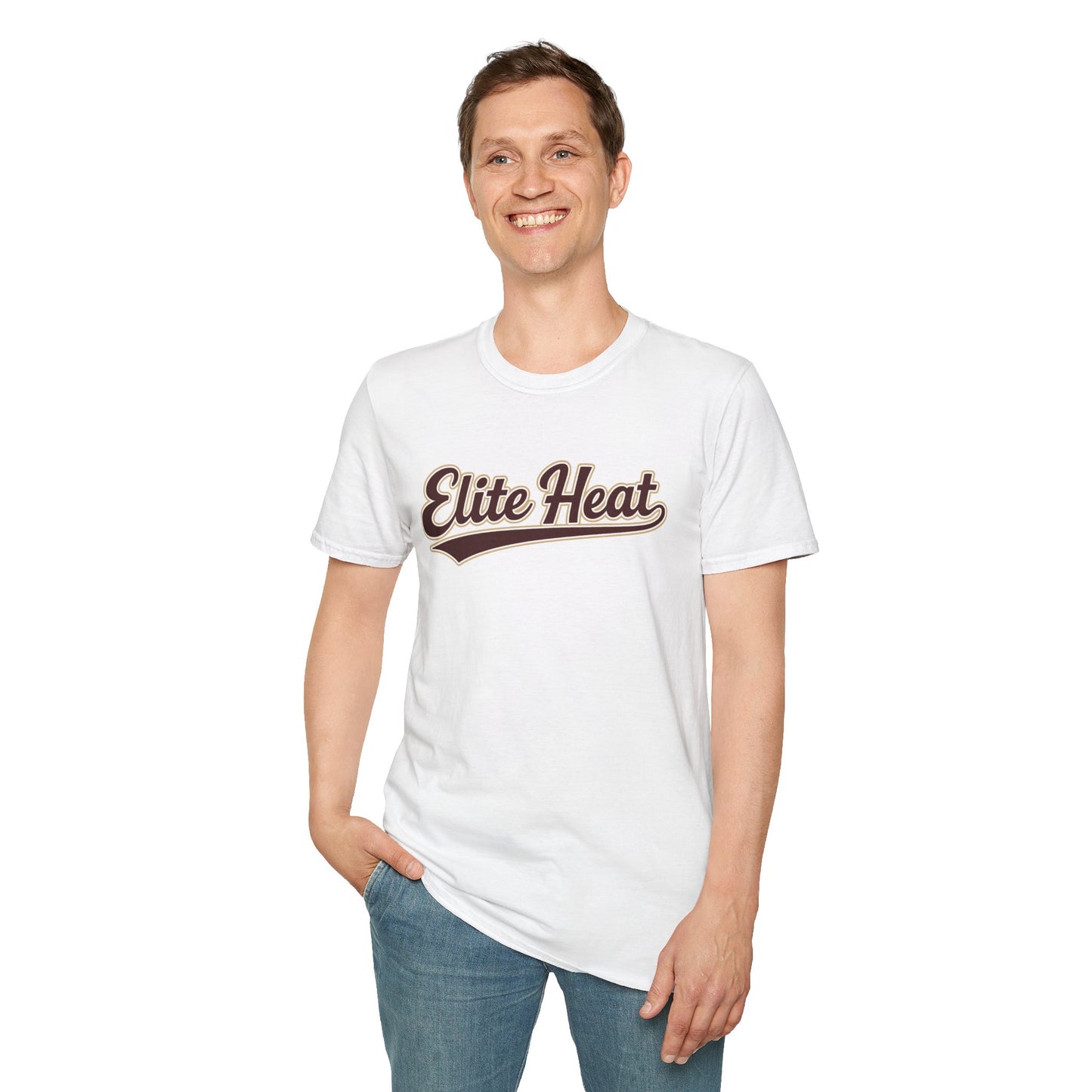 Elite Heat T-Shirt — Retro Script Athletic Tee