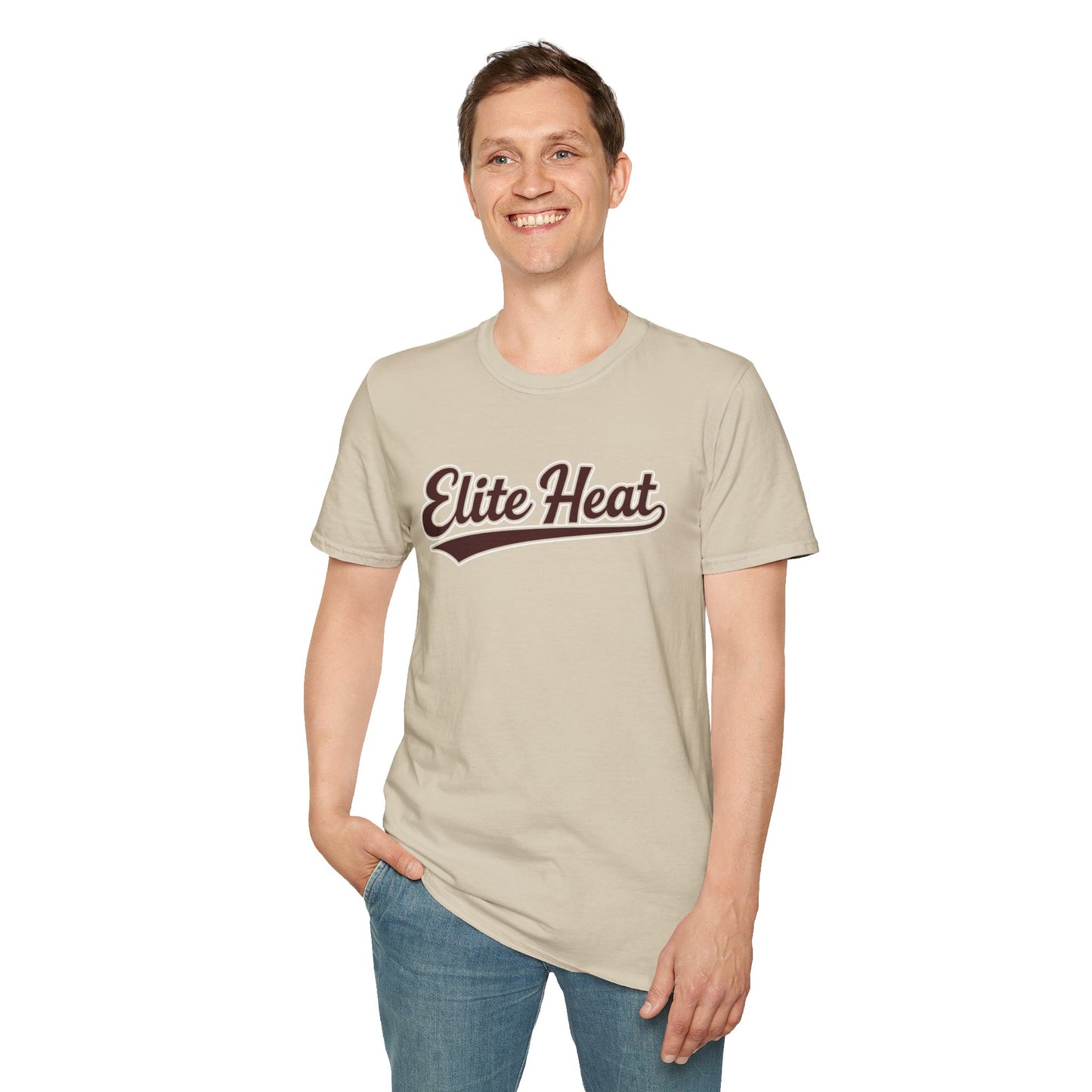 Elite Heat T-Shirt — Retro Script Athletic Tee