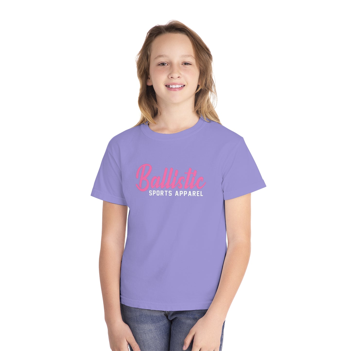 Ballistic Pink Logo Youth Midweight Tee